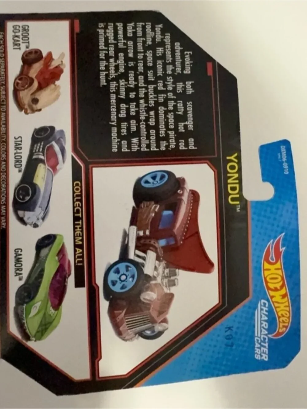 Hot Wheels Marvel Guardians of the Galaxy Vol. 2 Yondu Character Car NIP - Picture 4 of 5